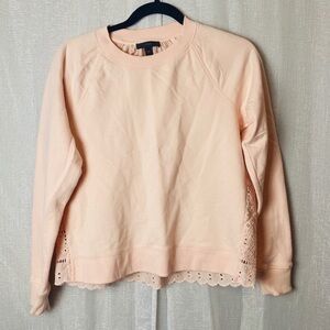 Jcrew peach top with embroidered back~XXS